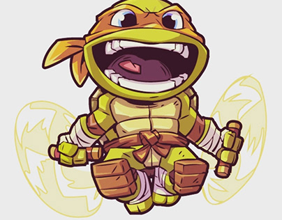 Ninja Turtle Mascot Twitch Logo