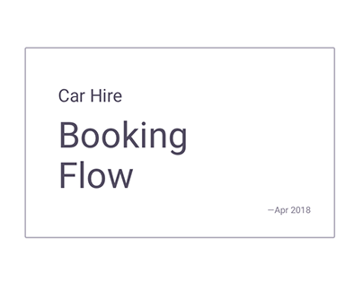 Booking flow