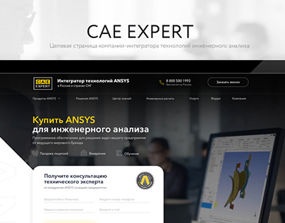 Landing page. ANSYS