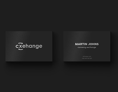 Currency exchange logo and business card