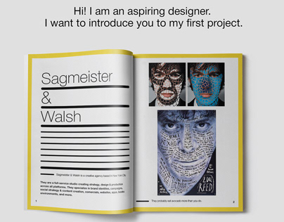 Three magazine spreads for Sagmeister&Walsh
