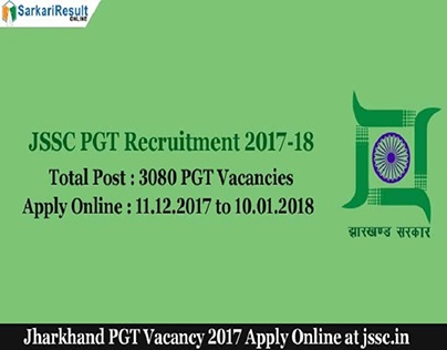 Jharkhand PGT Vacancy