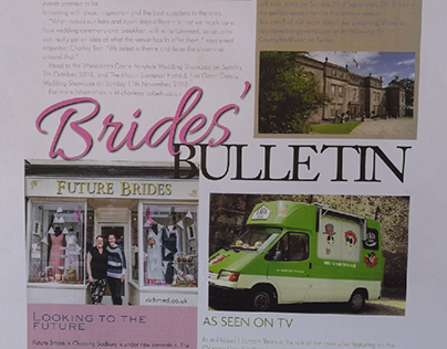Bridal magazine spread