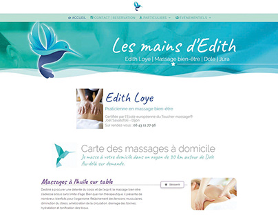 Site internet Les Mains d'Edith