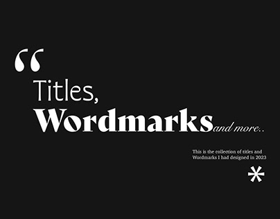 Title, Wordmarks