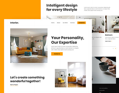 Interior design website concept