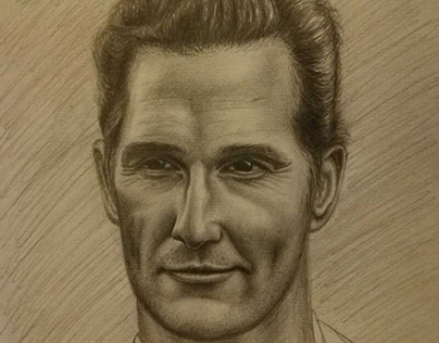 Matthew McConaughey простым карандашом
