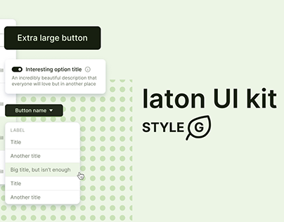 Laton UI Kit Style G — nature-inspired UI kit