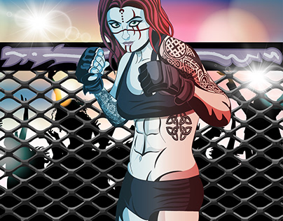 Female MMA Cage Fighter