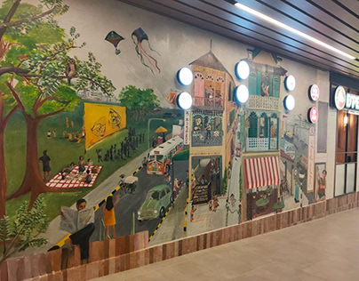 Singapura Heritage Singpost Centre Mural