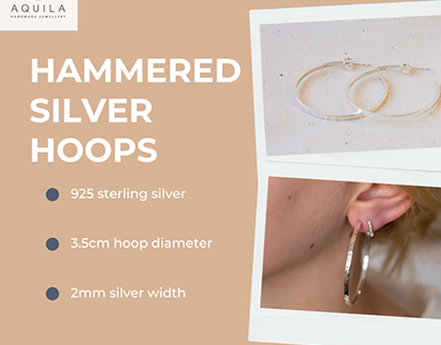 Buy Hammered Silver Hoops Earrings