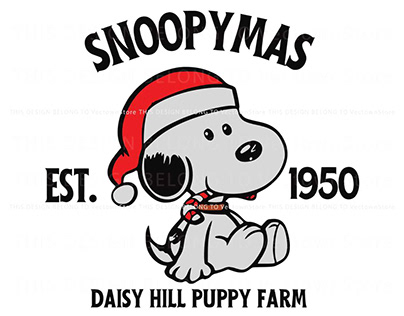 Retro Snoopymas Daisy Hill Puppy Farm 1950 SVG Download