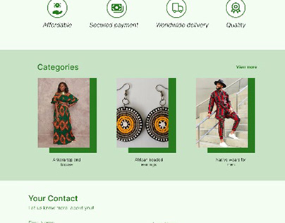 African Fashion E-commerce website