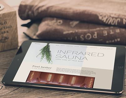 Infrared sauna website. Design and development