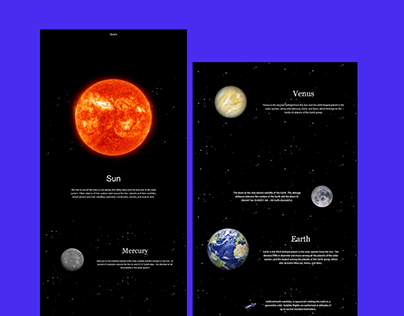 Tilda one-page website for space
