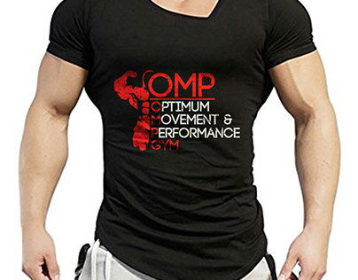 Fitness T-Shirt Design For OMP-GYM.