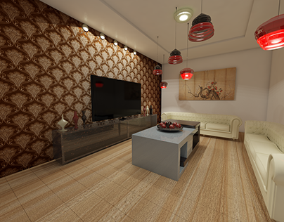 Interior design, Living room.