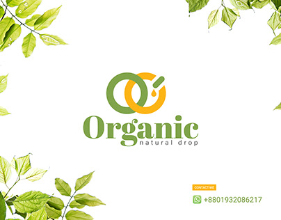 Organic Natural Drop Logo Design