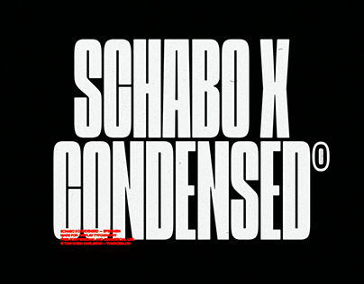 SCHABO X CONDENSED (free font)