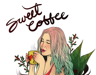 Illustration sweet coffee