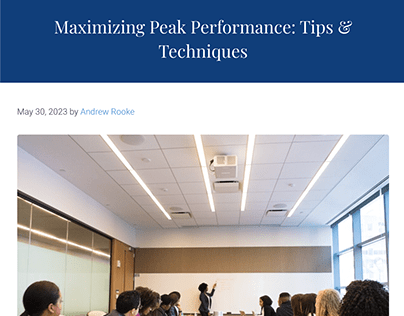 Maximizing Peak Performance: Tips & Techniques