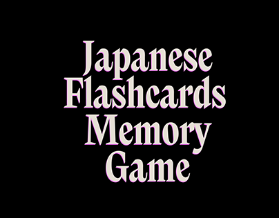 Japanese Flashcards Memory Game
