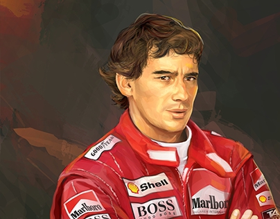 Ayrton Senna (vector portrait)