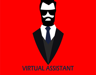 Virtual Assistant Minimalist logo for business