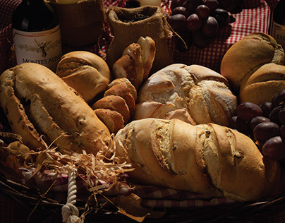 Photoshoot bread & wine