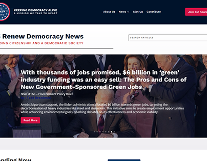 US Renew News Website Overhaul and Complete Redesign