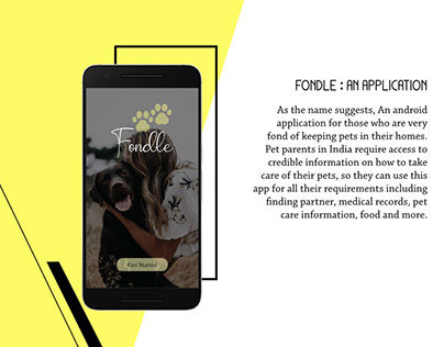 FONDLE an app for pet owners| UI/UX