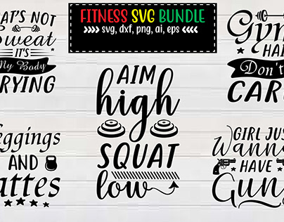 Fitness SVG Design Bundle