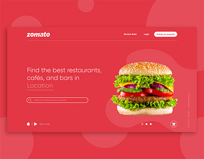 ZOMATO WEBSITE ( LANDING PAGE UI)