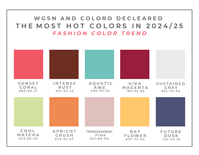 Fashion Color Trend In 2024/25
