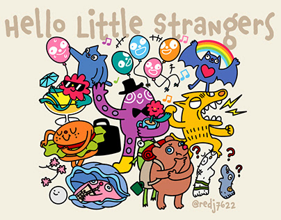 Line Sticker-Hello Little Strangers