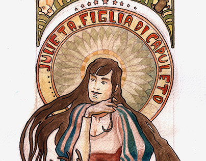 Julieta in watercolor/Julieta en acuarela