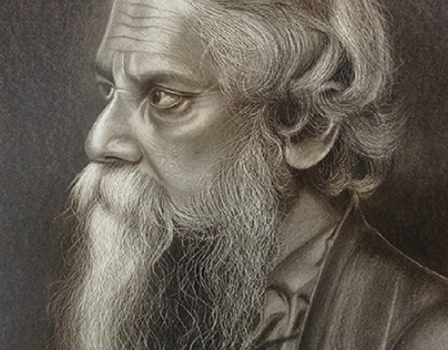 'The Rabindranath Tagore'
charcoal on paper