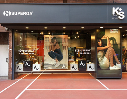 18ss Superga X Alexa Chung Window Display