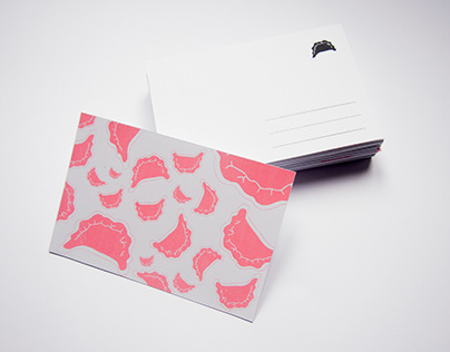 Pierogi - screen printing postcards