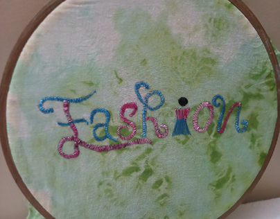 Half satin hand embroidery