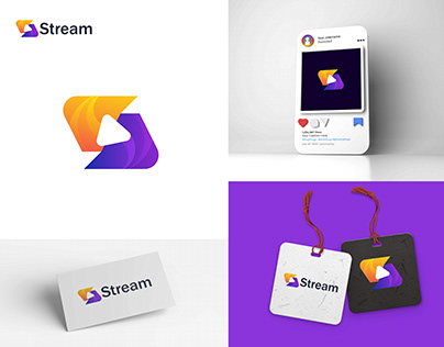Letter Mark S Modern Logo, Stream Logo Design