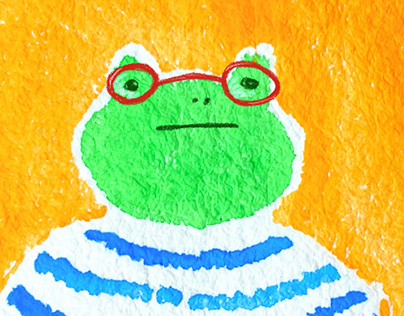 Frog, watercolour, kid lit