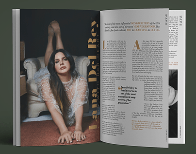 Page Layout Design - Lana Del Rey for Harper's Bazaar