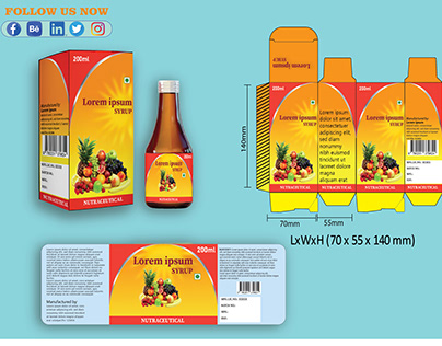 Syrup box Packaging Design Template 1