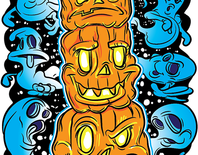 Jack-O-Lantern Pumpkin Timelapse Illustration