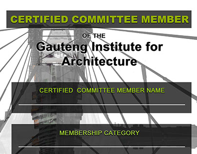 GIfA membership certificate designs by Jonathan Kandolo
