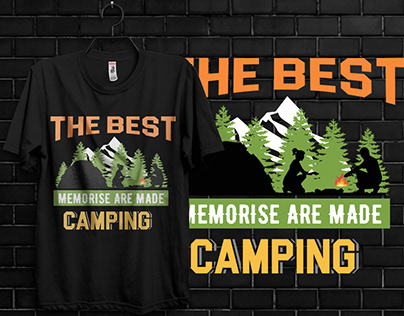 Camping t shirt design