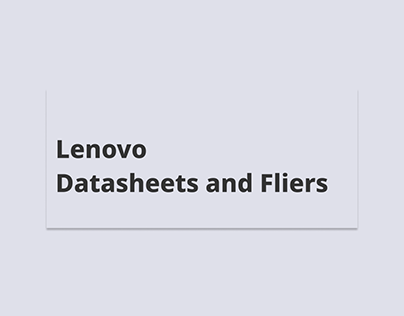 Datasheets and Fliers for Lenovo