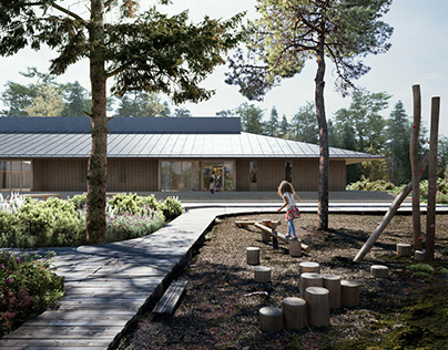 Lagmansgården School Architectural Visualization