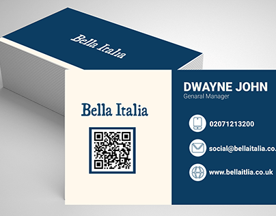 Bella italia buisness card